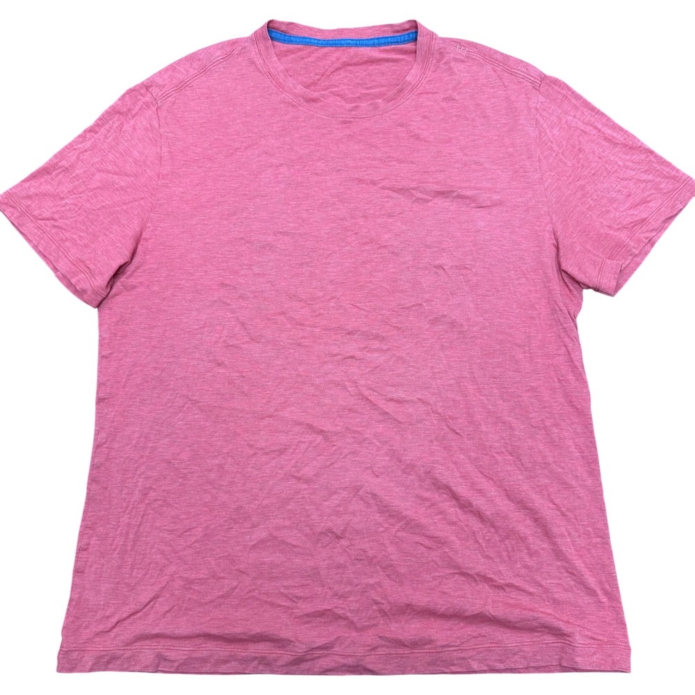 Lululemon T-Shirt Mens Large Red Heathered Short Sleeve Crew Neck Activewear Tee